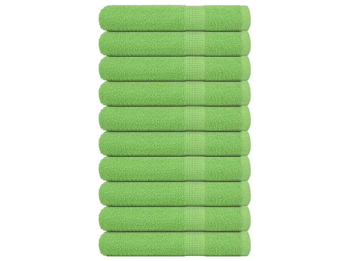 Vidaxl Toalhas Frogn 10 Pcs 100x200 Cm 360 G/m² Verde Maça