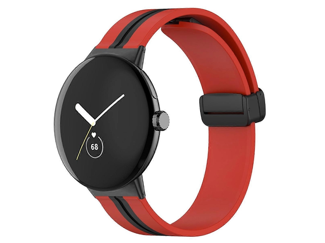 Pulseira De Silicone Dobrável Bicolor Para Google Pixel Watch