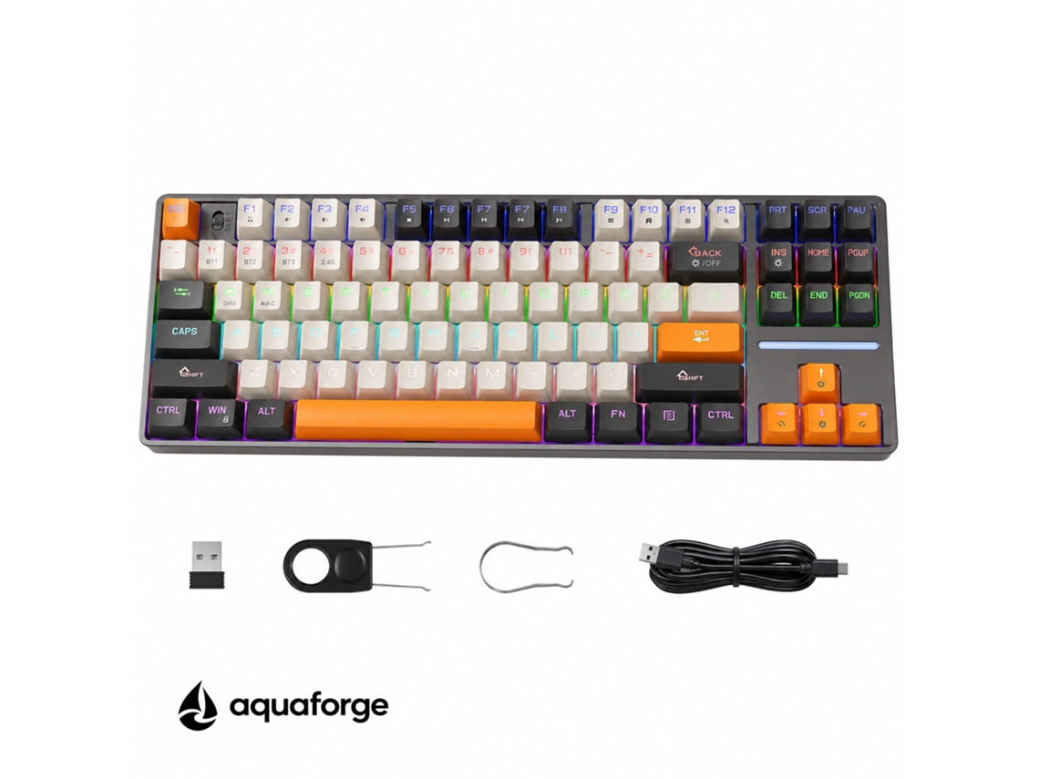 Teclado Mecânico Tri-modo Rgb 87 Teclas