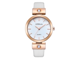 Relógio de Pulso Feminino Simples e Fashion com Movimento de Quartzo Branco