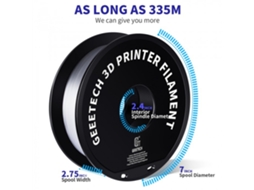 Filamento para Impressora 3D Roxo geeetech PETG 1.75mm 1kg/rolo Alta Precisão Sem Entupimentos Sem Bolhas (1kg)