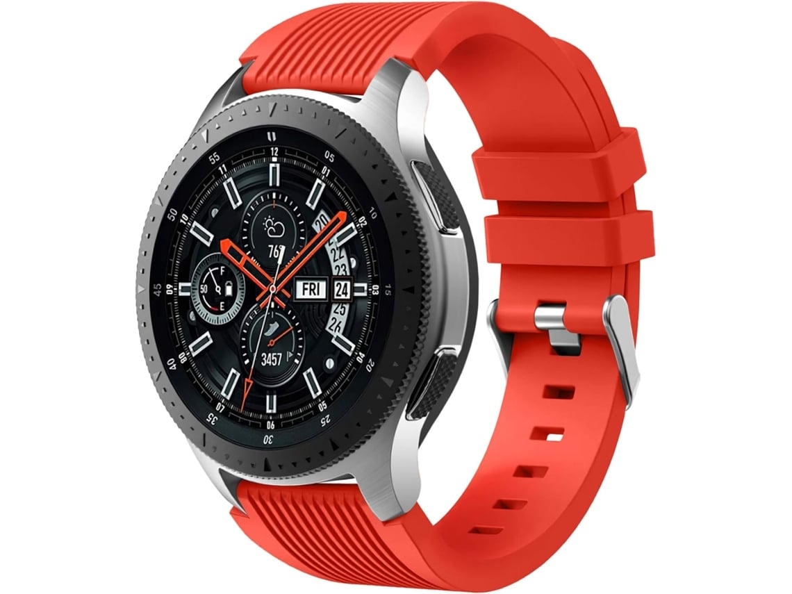 Lurelia Pulseira De Silicone Macio 22 Mm Compatível Com Samsung Galaxy Watch 3 45 E Huawei Gt 2 46, Vermelho