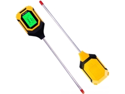 Testador De Solo 10cm Para Plantas Jardim, Mede Luz, Temperatura, Umidade E Ph 3, 0a 9, 0, Ferramenta Cuidados
