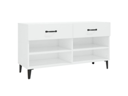 Sapateira MAISON EXCLUSIVE em Derivados de Madeira Branco Brilhante (102x35x55 cm)