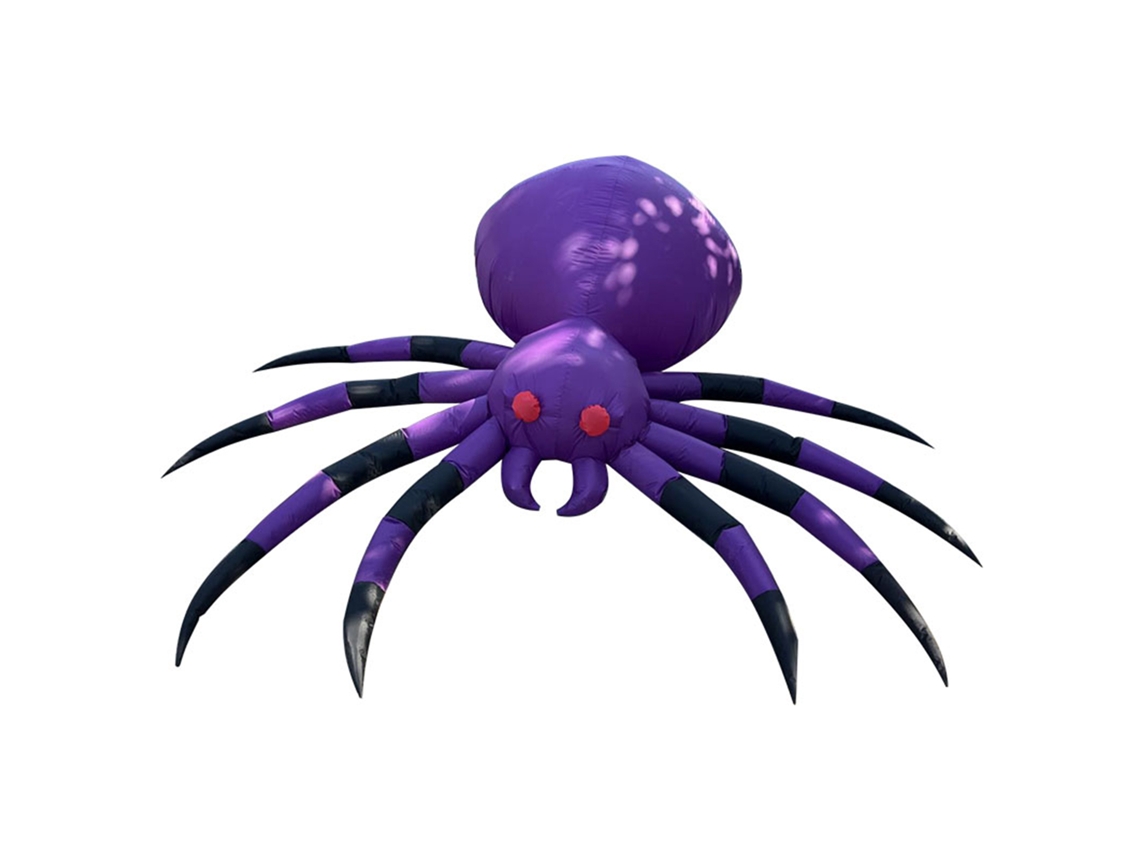 Laxiscreed Abóbora Inflável Com Aranha Led Para Decoração De Halloween Ao Ar Livre