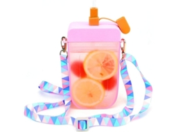 Botellas De Água Para Crianças Com Canudo, Design Anti-vazamento De Tritan Seguro Criativo Paleta De Sorvete