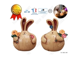 coelhinho da páscoa decoração de resina natural objeto decorativo ornamentos primavera casa desenho animado flor animal verão TECH DISCOUNT