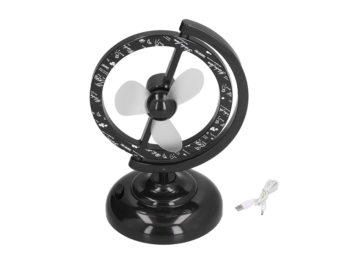 Ventilador USB mini pequeno mesa 90 graus rotação vento forte resistente para escritório casa S/MARCA