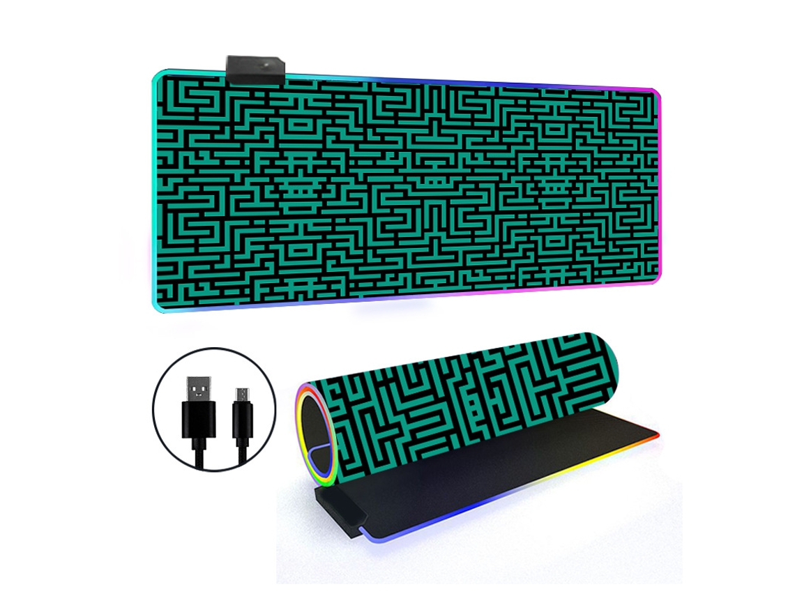 Mousepad Tapete De Mesa Retroiluminado Rgb Com Linhas Simples Brilvibera (estilo 29, 3006004mm)