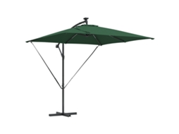 Conjunto 1 Guarda-sol Cantilever Vidaxl Verde Poliéster (249 X 249 X 250 Cm)