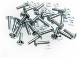 Pacote Com 40 Parafusos De Telhado Com Cabeça Cruzada E Porca Quadrada, Fabricados Em Aço Bzp, 5 Mm X