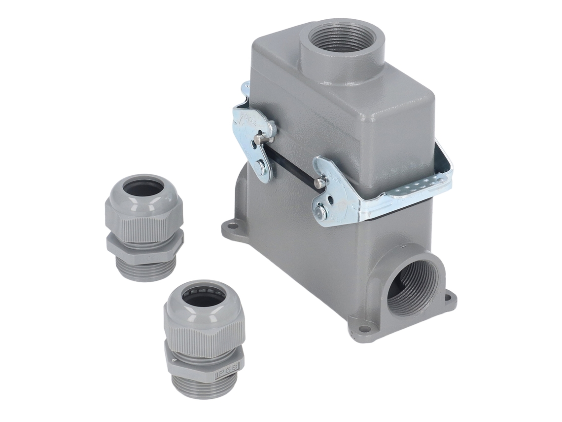 Conector Retangular Resistente E Impermeável De Liga De Alumínio 16a 500v Hdche0164pg21