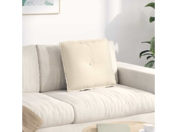 Vidaxl Travesseiro Para Costas Creme 50 X 45 Cm