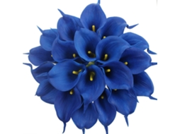 24 Peças de Lírios, De, Cálice Artificiais de Látex, Buquês de Flores Artificiais com Caules Realistas BRILVIBERA