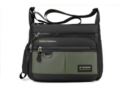 Bolsa De Ombro Masculina Casual, Simples E Moderna (verde Militar), Bolsa Transversal Para Viagens, Grande Capacidade.