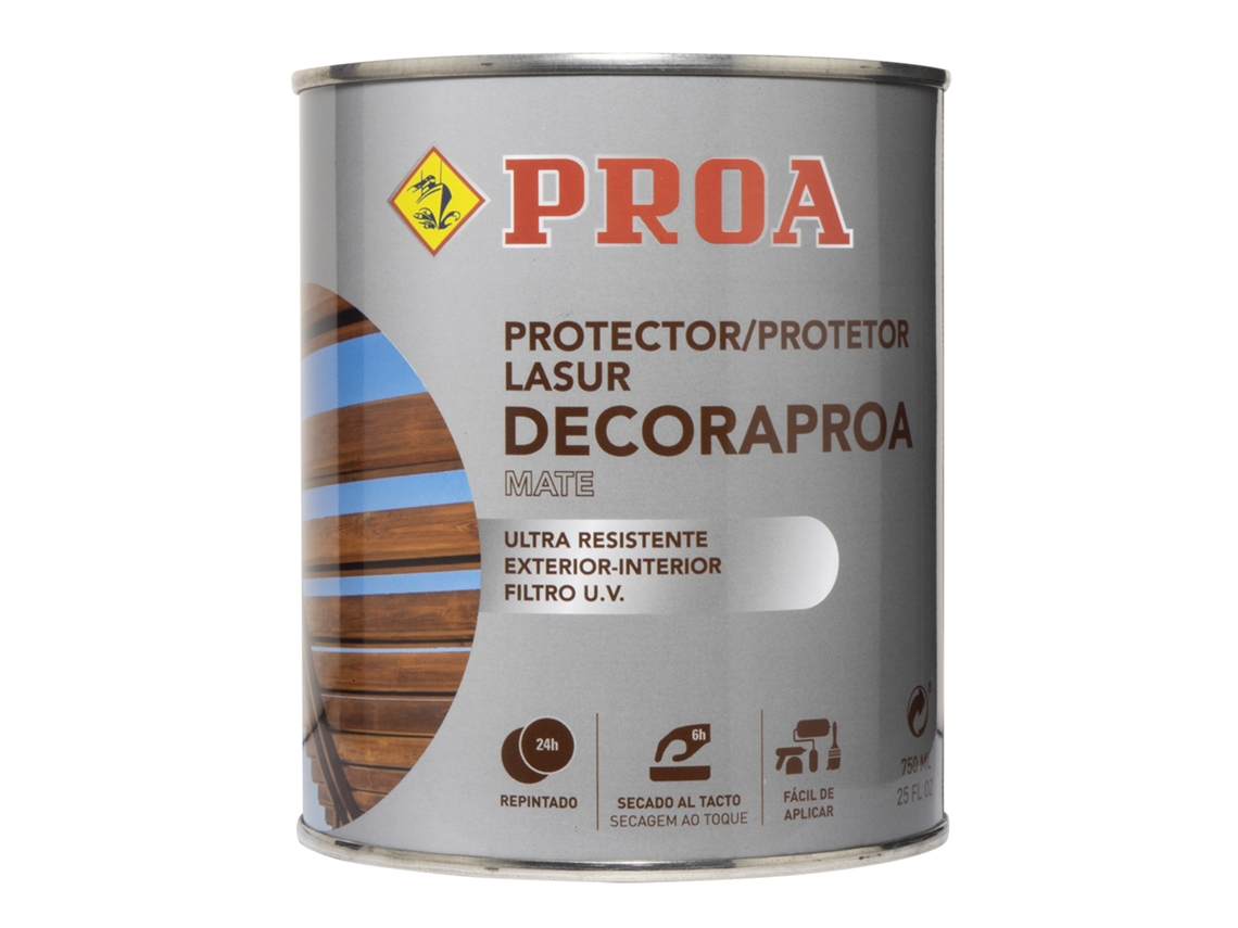 Protetor para Madeira À Base Solvente 750 Ml Roble Cuidar e Proteger a Madeira com Um Acabamento Natural Mate PROA