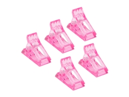 5pcs Clips Para Pontas De Unhas Profissionais De Acrílico Portáteis Ferramenta De Unhas Diy Para Salão Em Casa Rosa