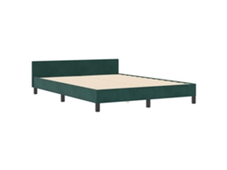 Conjunto 1 Cama Moderna Vidaxl Verde Veludo (140 X 190 Cm)