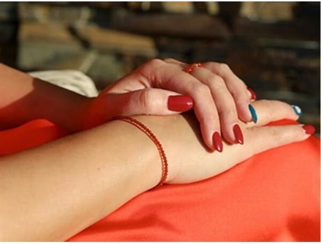 Pulseira Agato Pol B15/21l Cornalina Vermelha Prata 17 Cm Com Extensão De 3 Cm