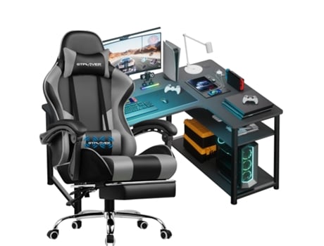Conjunto De Cadeira Gamer Mesa Gamer Em Forma De L, Mesa Gamer E Cadeira Para Computador Gtplayercomhoma
