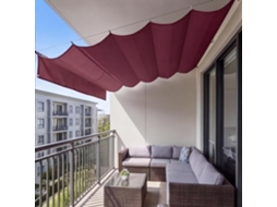 Toldo Retrátil Ondulado Com Proteção Uv Para Pátio