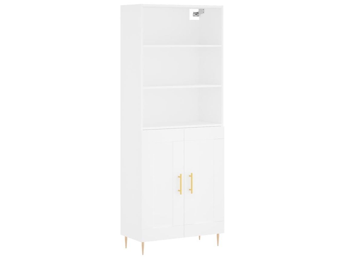 Guarda-roupa alto 69,5x34x180 cm em madeira branca, exclusivo da Maison.
