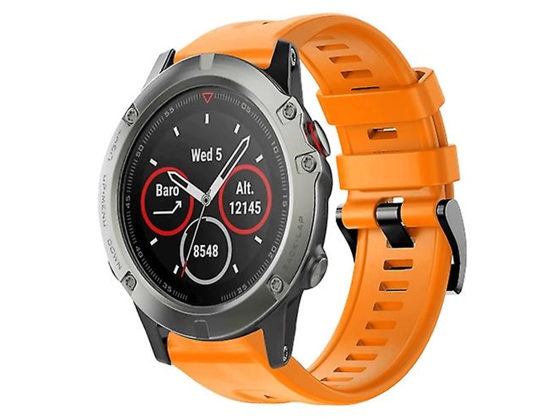 Bracelete de Smartwatch para Garmin Quatix 5 Metal Laranja VENISYMLIS