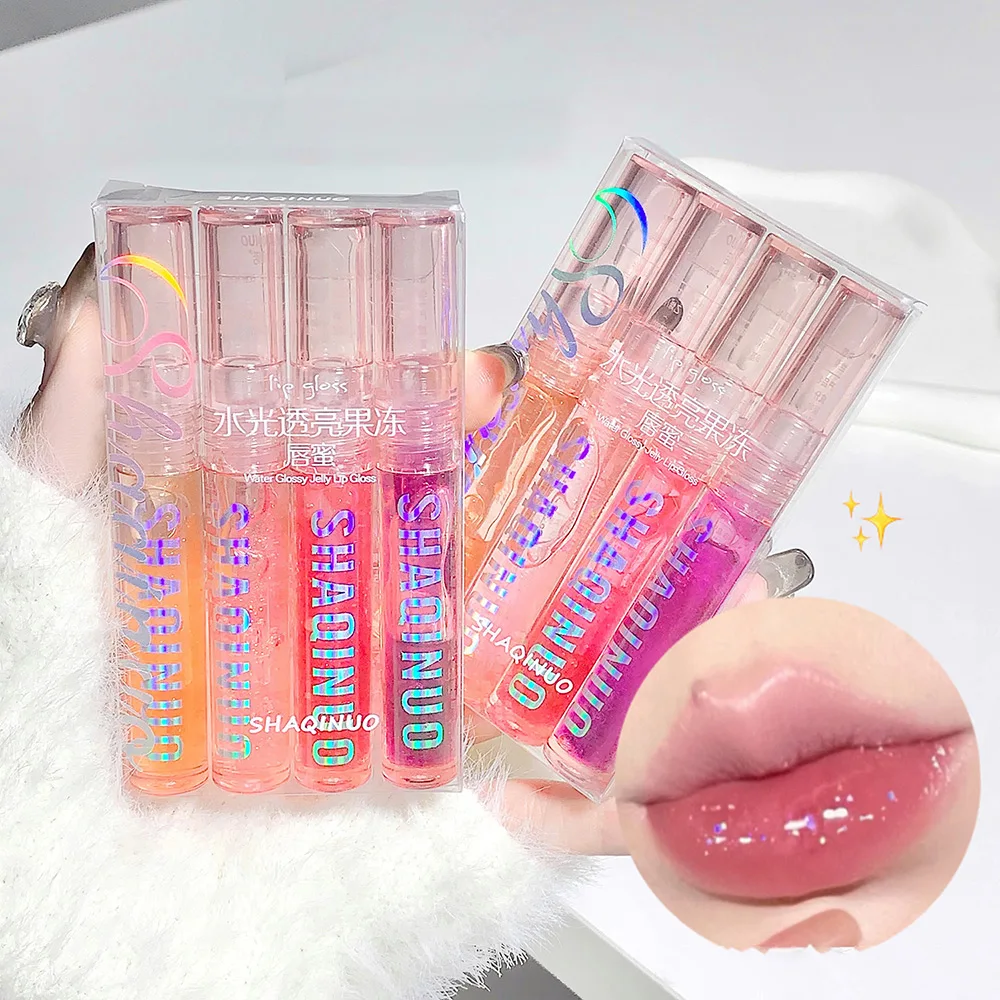 4 Gloss Labiais Em Gel Com Acabamento Espelhado, Hidratantes E Com Brilho Perolado.