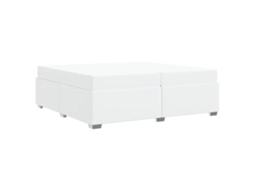 Conjunto 1 Cama Box Vidaxl Branco Tecido (200 X 200 Cm)