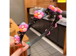 Tiara Para Meninas Adorable Com Pingente Exquisito Flor Rosa Para Viagem E Vida Diária Cabelo Aro