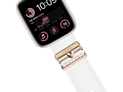 Bracelete Apple Watch Ultra 49Mm Pulseira com Adorno Love Branco