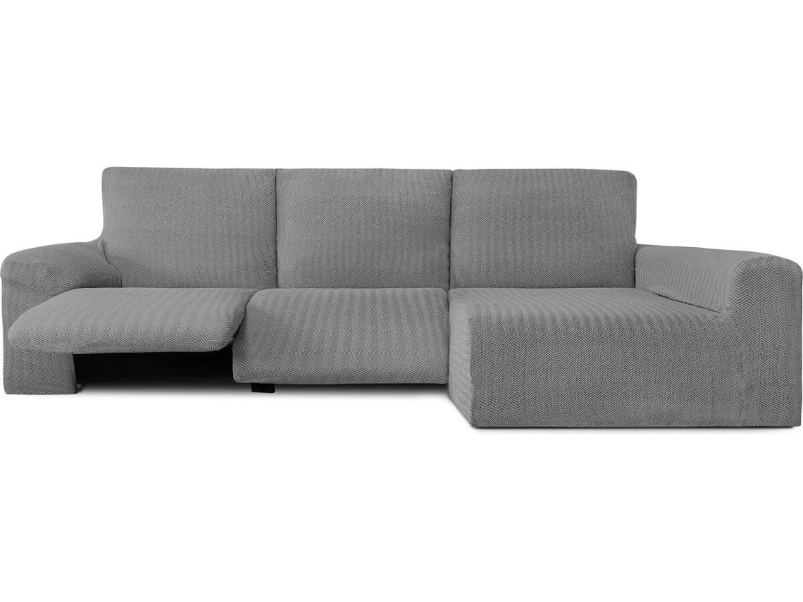 Capa de Chaise Longue Relax Direita EYSA Premium Jaz Tecido Multielástico (360 x 180 x 120 cm - Poliéster e Algodão - Gris)