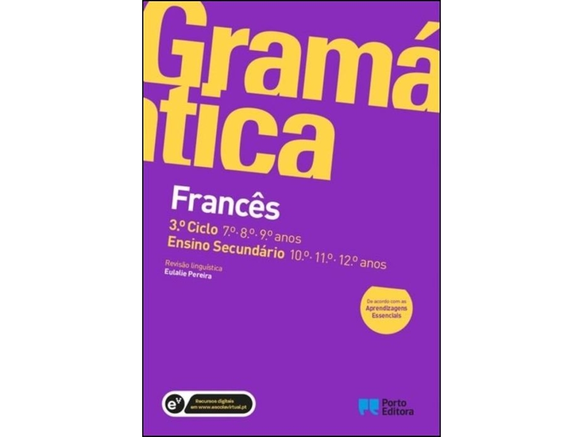 Livro Gramática de Francês - 3.º Ciclo e Ensino Secundário