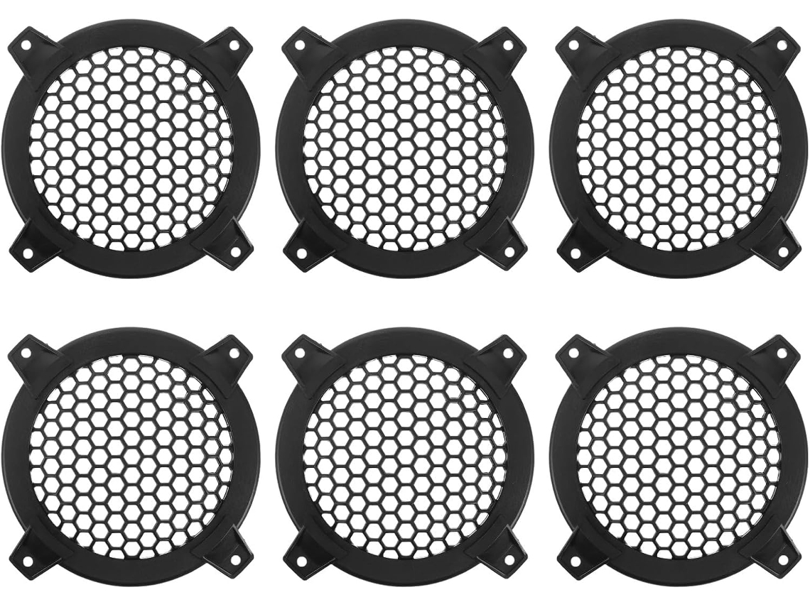 Conjunto de 6 Grelhas para Alto falantes, Capas Protetoras de Plástico e Caixa para Caixa Acústica. SFUSHOS