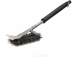 Escova de Limpeza para Grelha, com Raspador, Aço Inoxidável AQUAFORGE