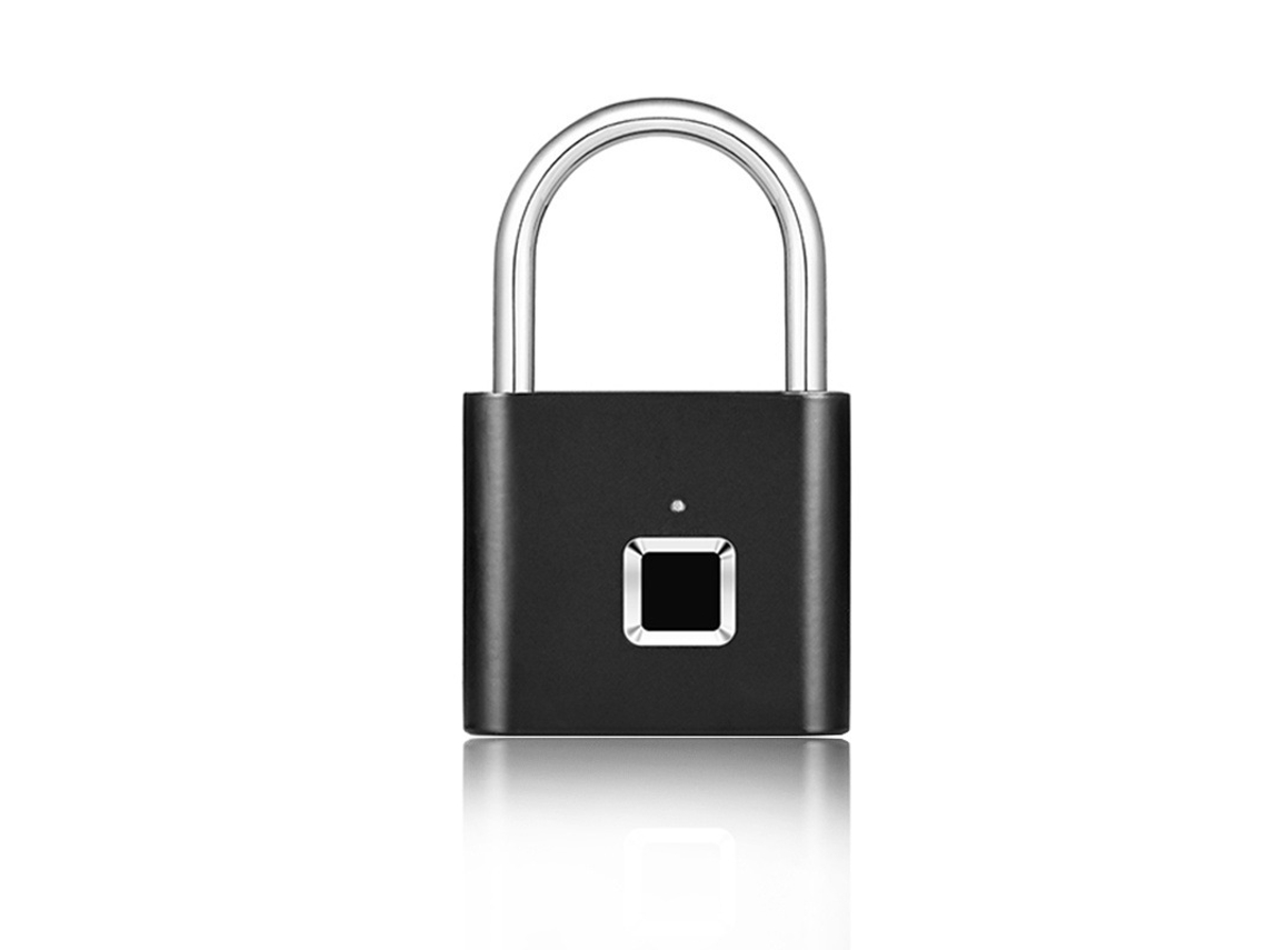 Cadeado De Impressão Digital Inteligente Para Exterior À Prova Dágua Com Bluetooth Preto Aquaforge