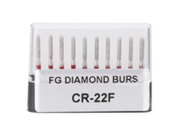 10pcs Brocas Diamante Odontológicas Cr 22f Aço Inoxidável 1.6mm Cabo Redondo 16000rpm