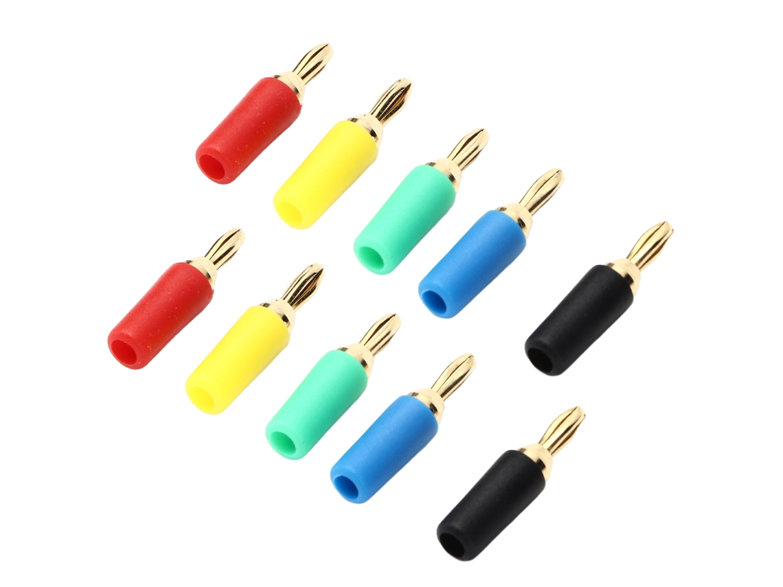 Laxiscreed Plug Banana De 2,5mm Em Latão Banhado A Ouro Para Conexão De Alta Qualidade