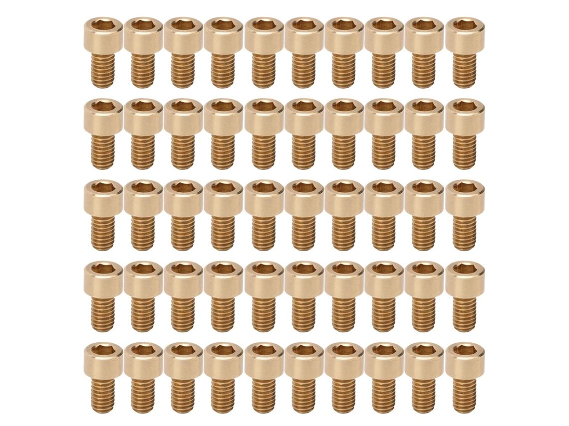 Conjunto De 50 Parafusos Cabeça Sextavada M6, Em Cobre Puro, Com