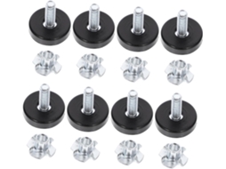 Conjunto De 12-niveladores Ajustáveis Para Móveis, Cadeiras E Mesas, Com Base Ajustável Em Altura E Design Para Piso