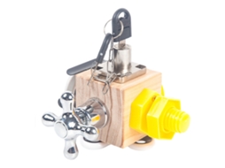 Ats cubo Ocupado para Niños Tablero de Actividades Sensoriales Madera Juguete Educatsivo de Viaje para Niños Bebés