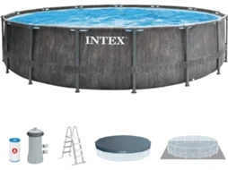 Piscina Tubular com Filtro INTEX Greywood Redonda (6 Pessoas - 16.805L - 457x122cm)