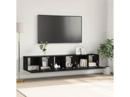 Vidaxl Conjunto de Móvel de Tv 3 Pcs Preto 60 X 30 X 30 Cm