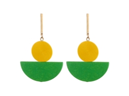 Brincos De Madeira Geométricos Com Tassel Elegantes Leves