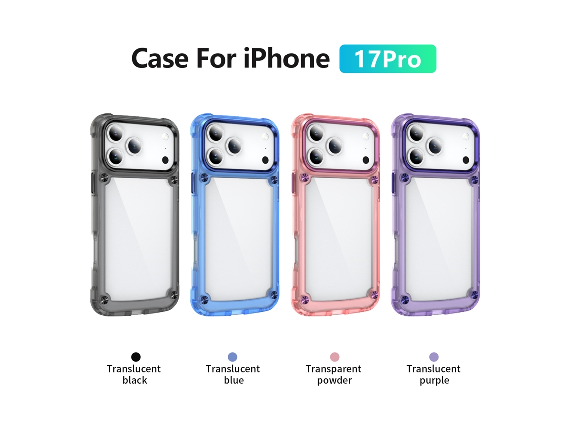 Capa Transparente Para Celular Iphone 12 Pro Roxa Transparente