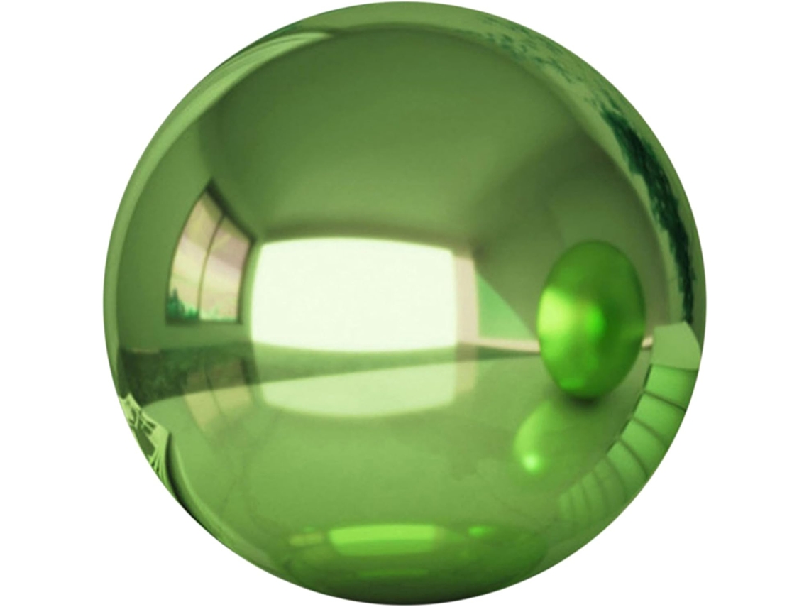 Esfera de Jardim Kichouse em Aço Inoxidável Bola Espelhada Verde de 9 Cm Esfera Refletora em Aço CHABERLU (3,54 Polegadas)
