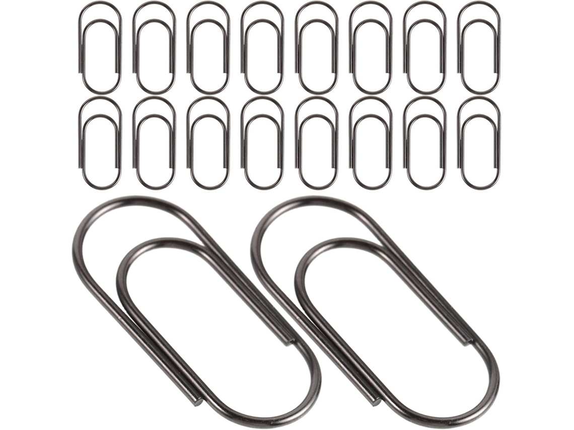200 Mini Clips de Papel Vintage em Metal Preto, Portáteis e Duráveis para Organização de Mesas em Sala de Aula