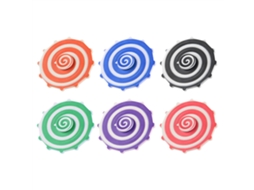 Mali 6pcs Giroscópio de Dedo Brinquedo Anti estresse Colorido Impressão Uv Duas Faces para Crianças