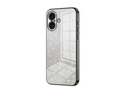 Capa Para Iphone 17 - Glitter Degradê - Acabamento Eletroplaqueado