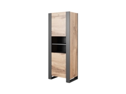Estante de madeira 65x40x170,5 Carvalho Wotan Antracite Cama Furniture
